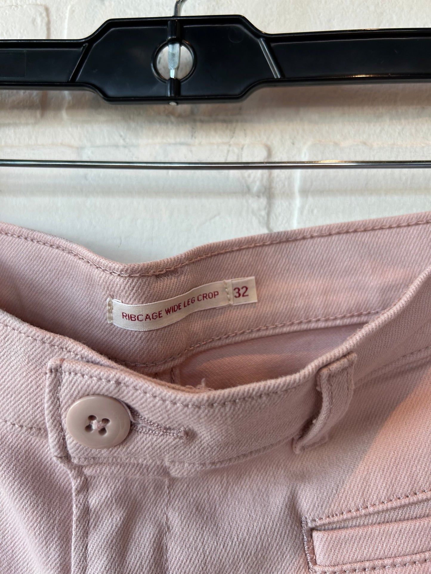 Pink Jeans Wide Leg Levis, Size 14