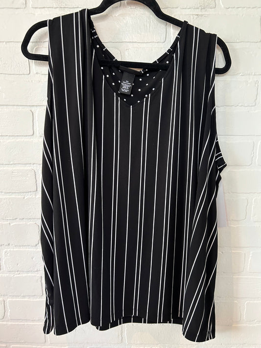 Black & White Top Sleeveless Catherines, Size 3x