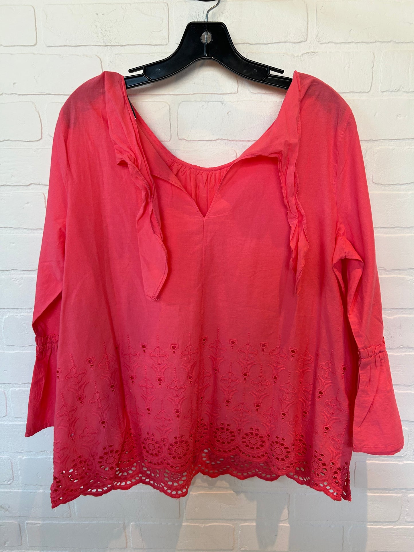 Coral Top Long Sleeve Crown And Ivy, Size L