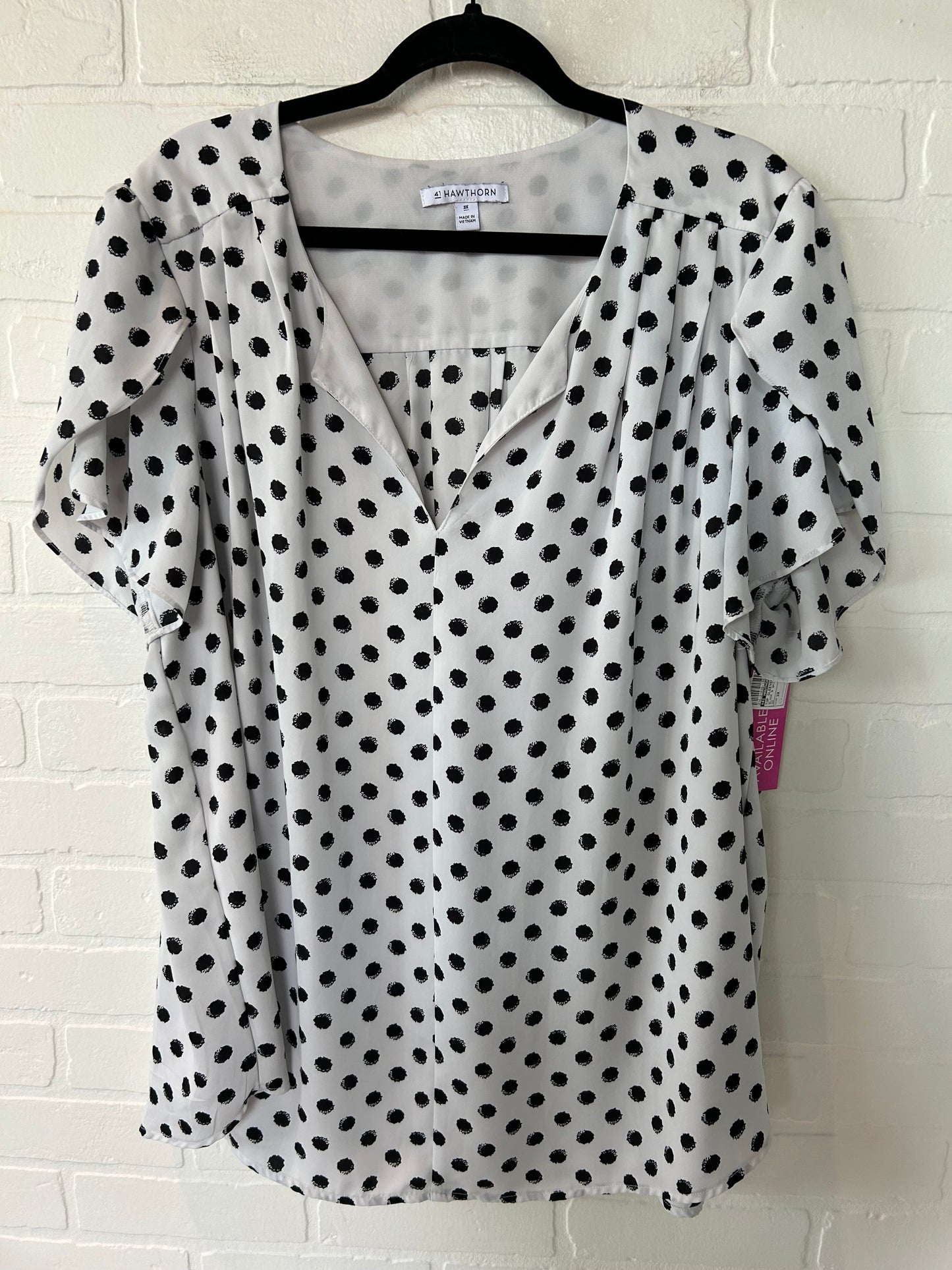 Black & White Top Sleeveless 41 Hawthorn, Size 3x