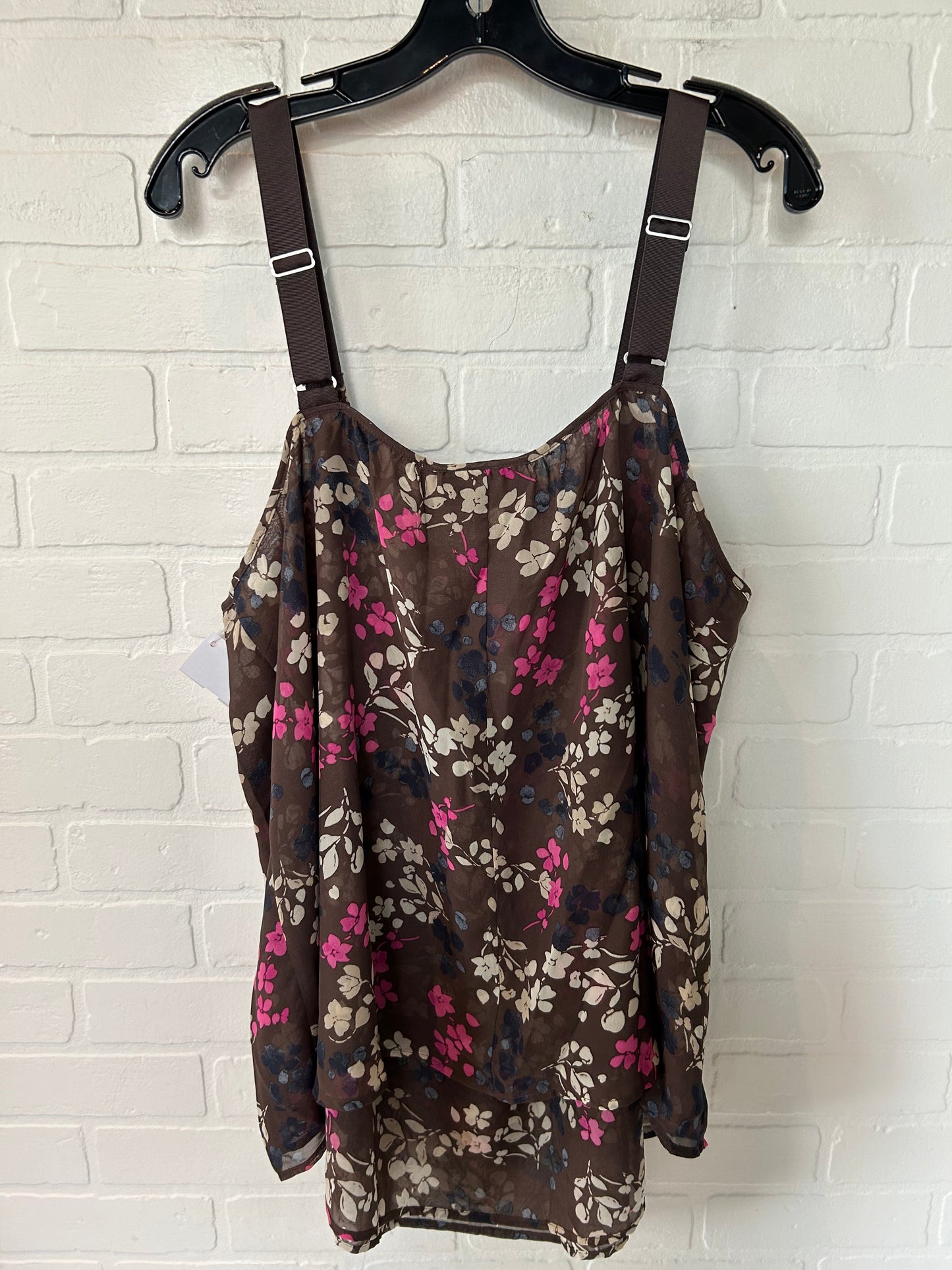 Brown Top Sleeveless Lane Bryant, Size 3x