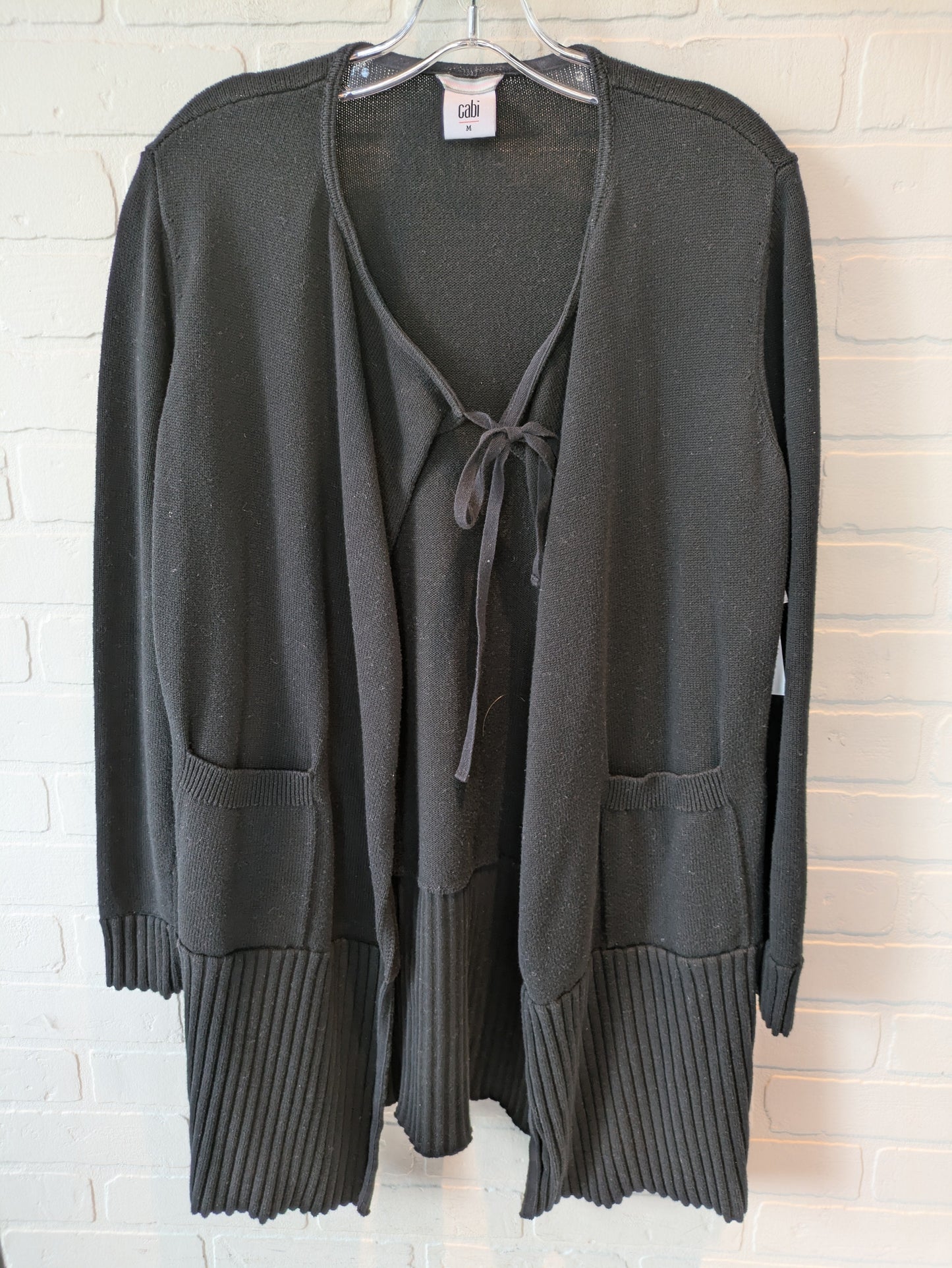 Black Sweater Cardigan Cabi, Size M