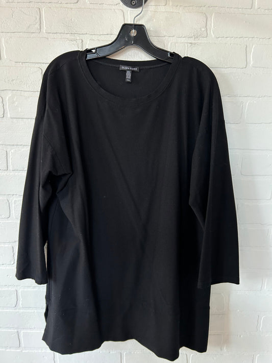 Black Top Long Sleeve Eileen Fisher, Size M