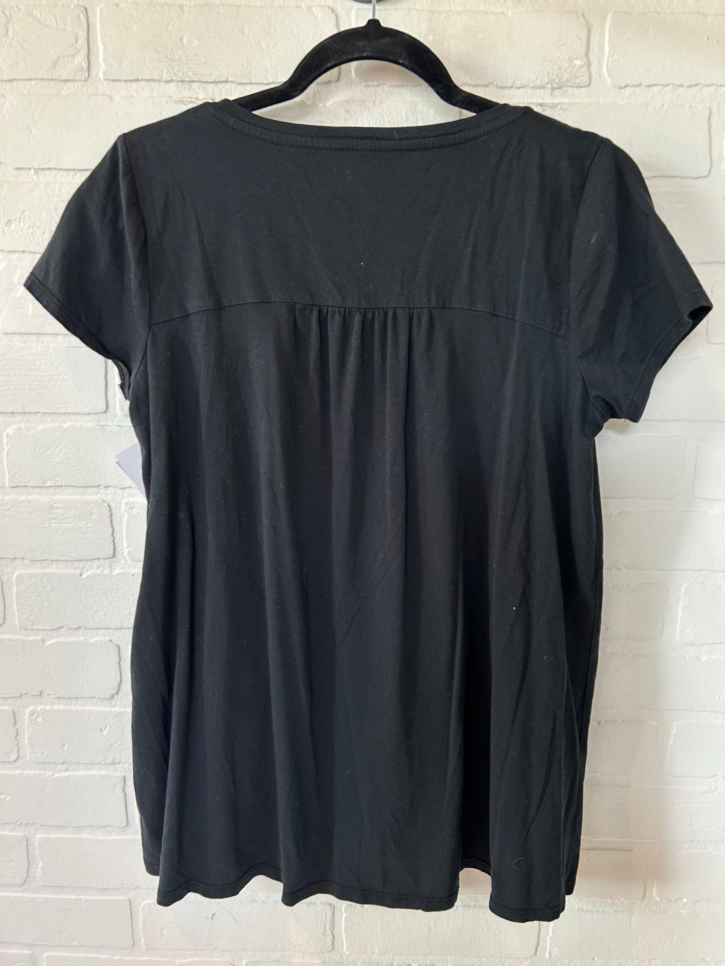 Black Top Short Sleeve Basic Pure Jill, Size S