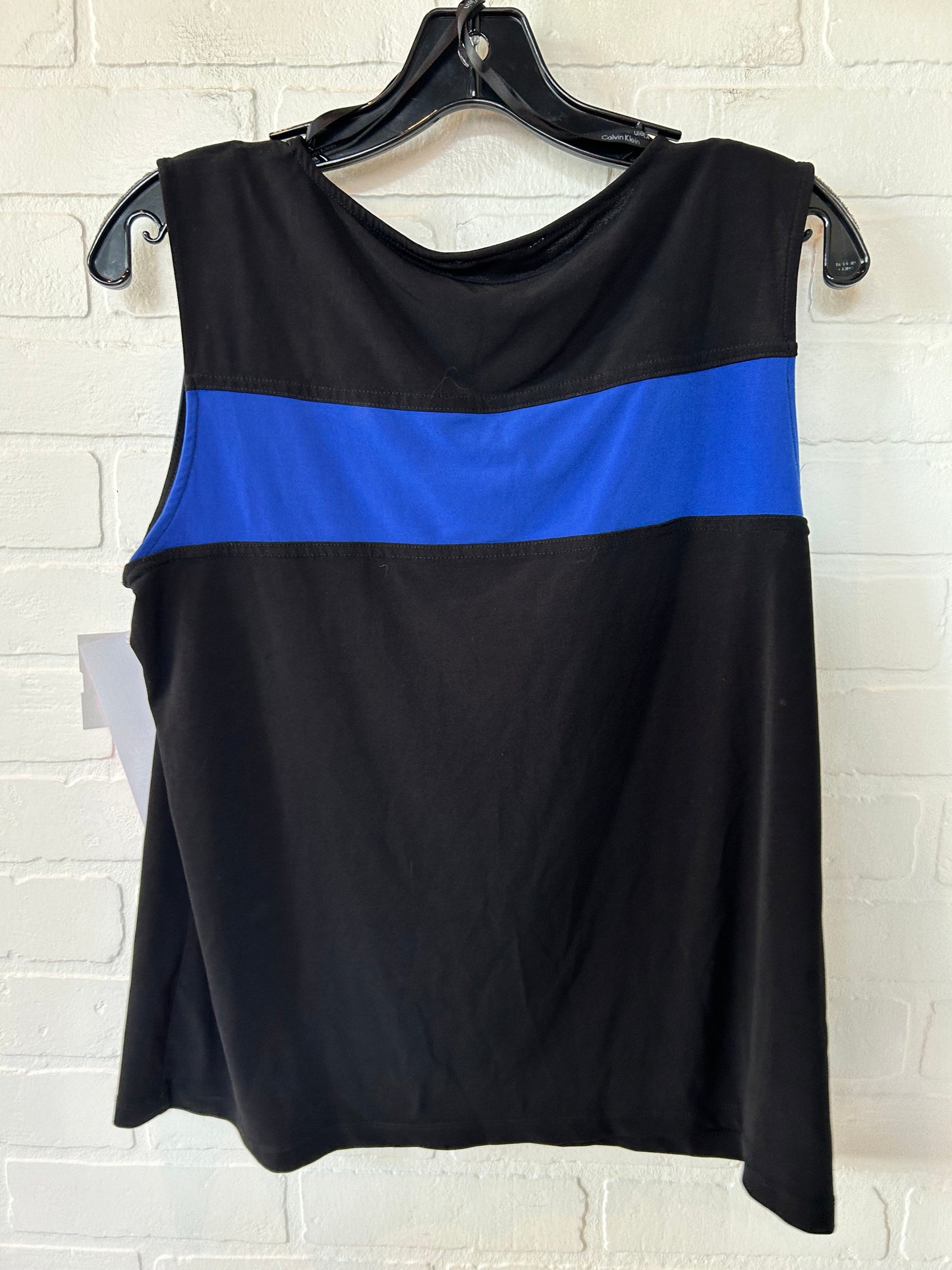 Black & Blue Top Sleeveless Calvin Klein, Size L