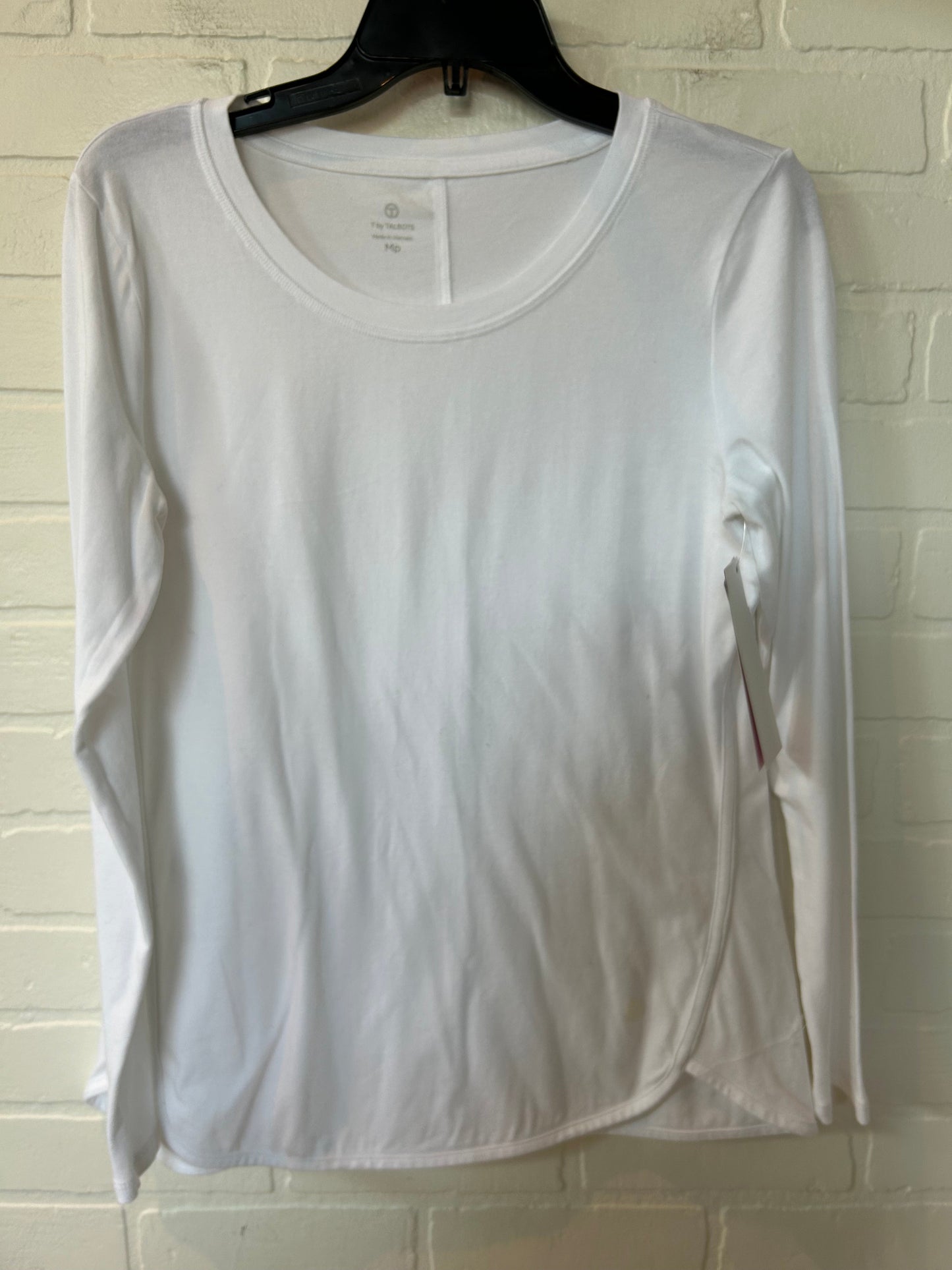 White Top Long Sleeve Basic Talbots, Size M