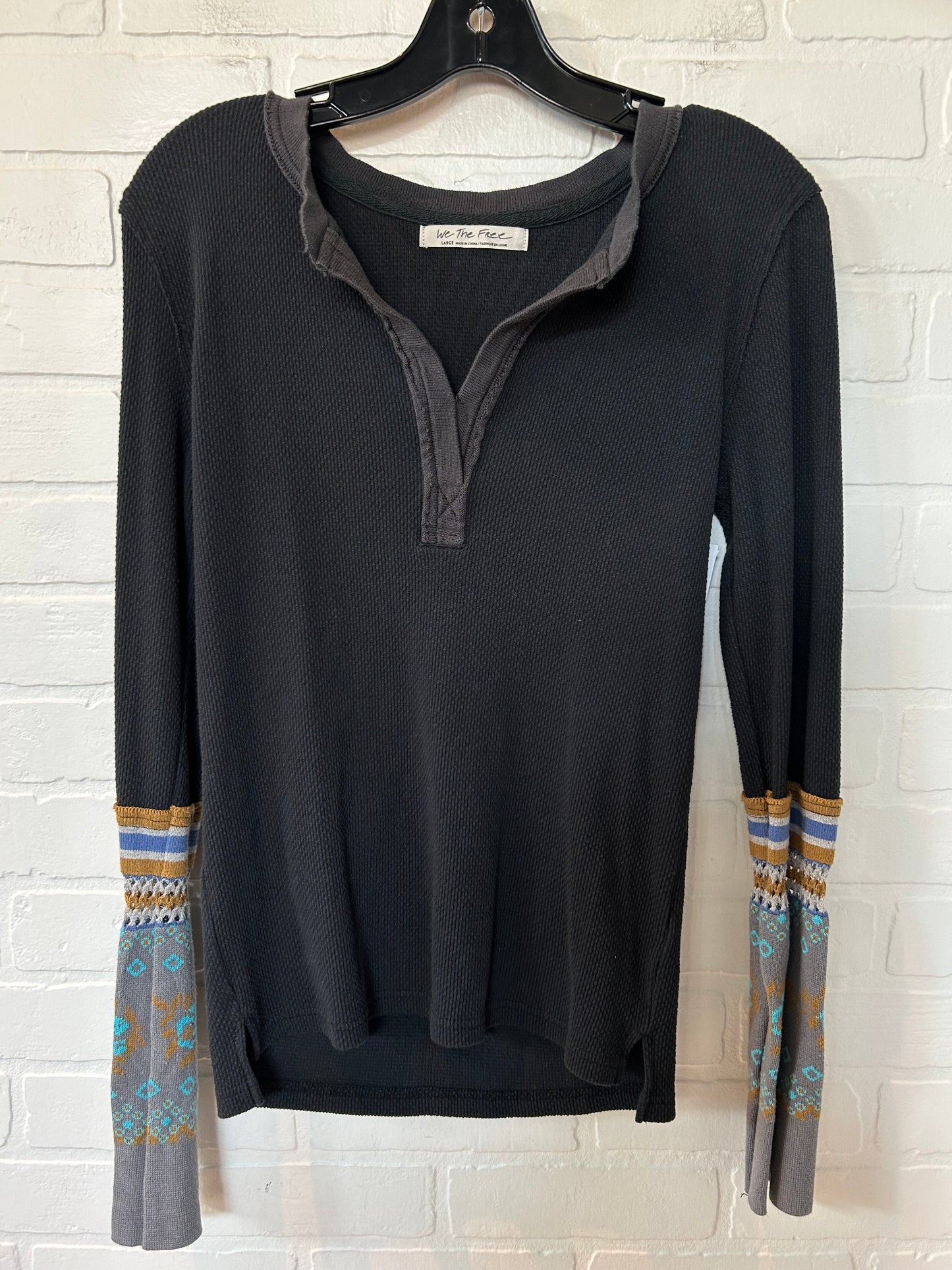 Black Top Long Sleeve We The Free, Size L