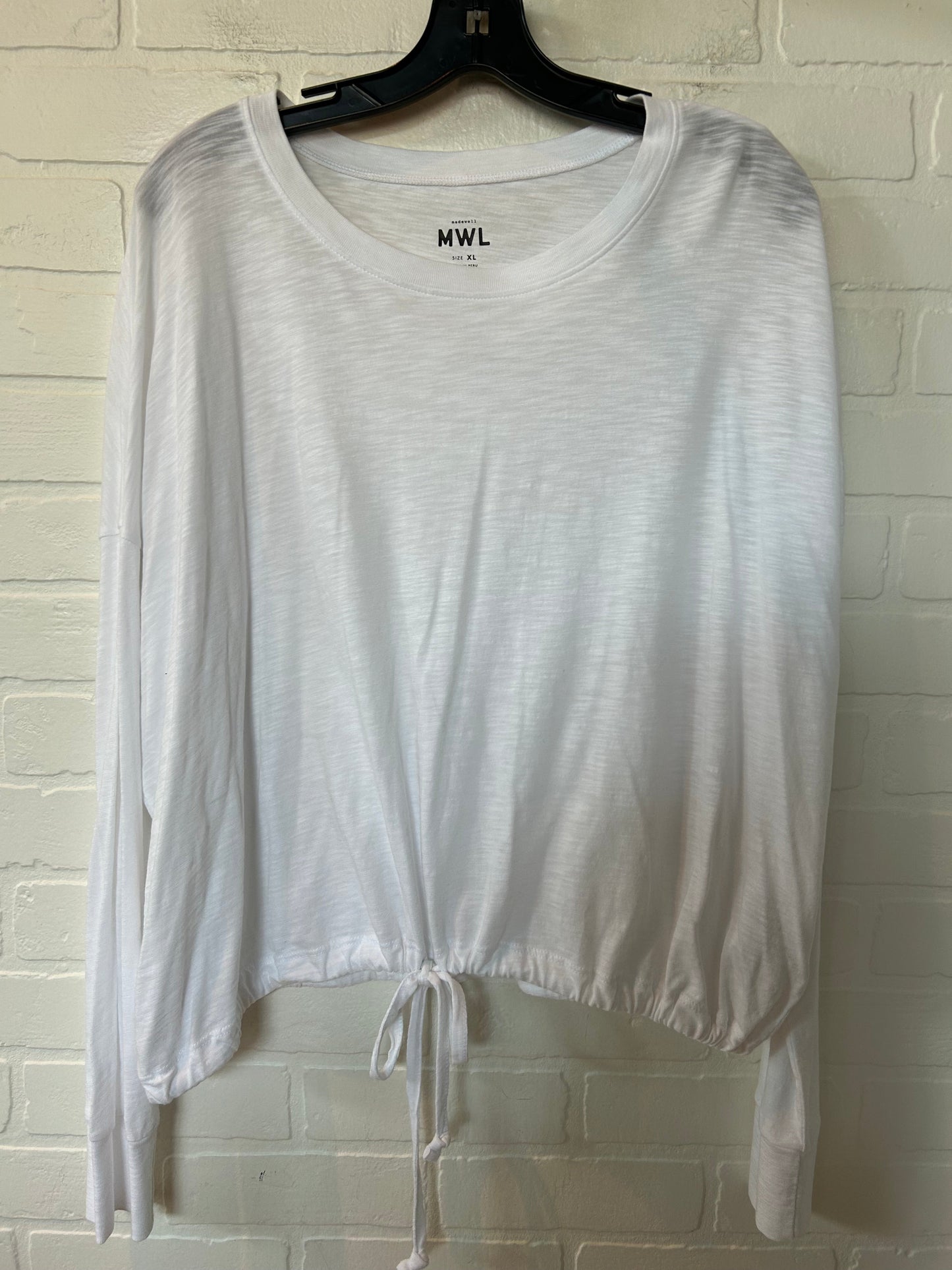 White Top Long Sleeve Madewell, Size Xl