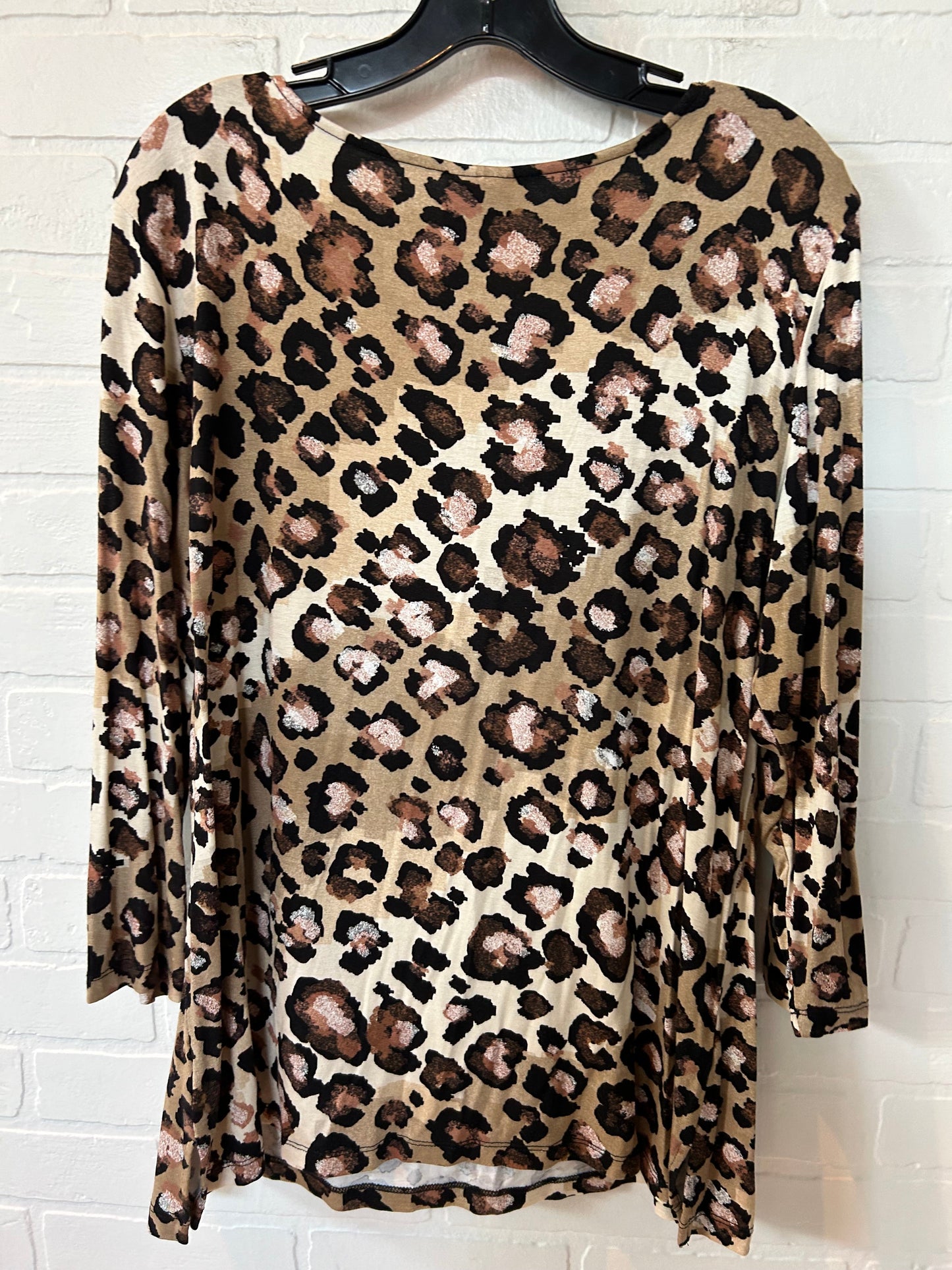 Animal Print Top 3/4 Sleeve Ruby Rd, Size L