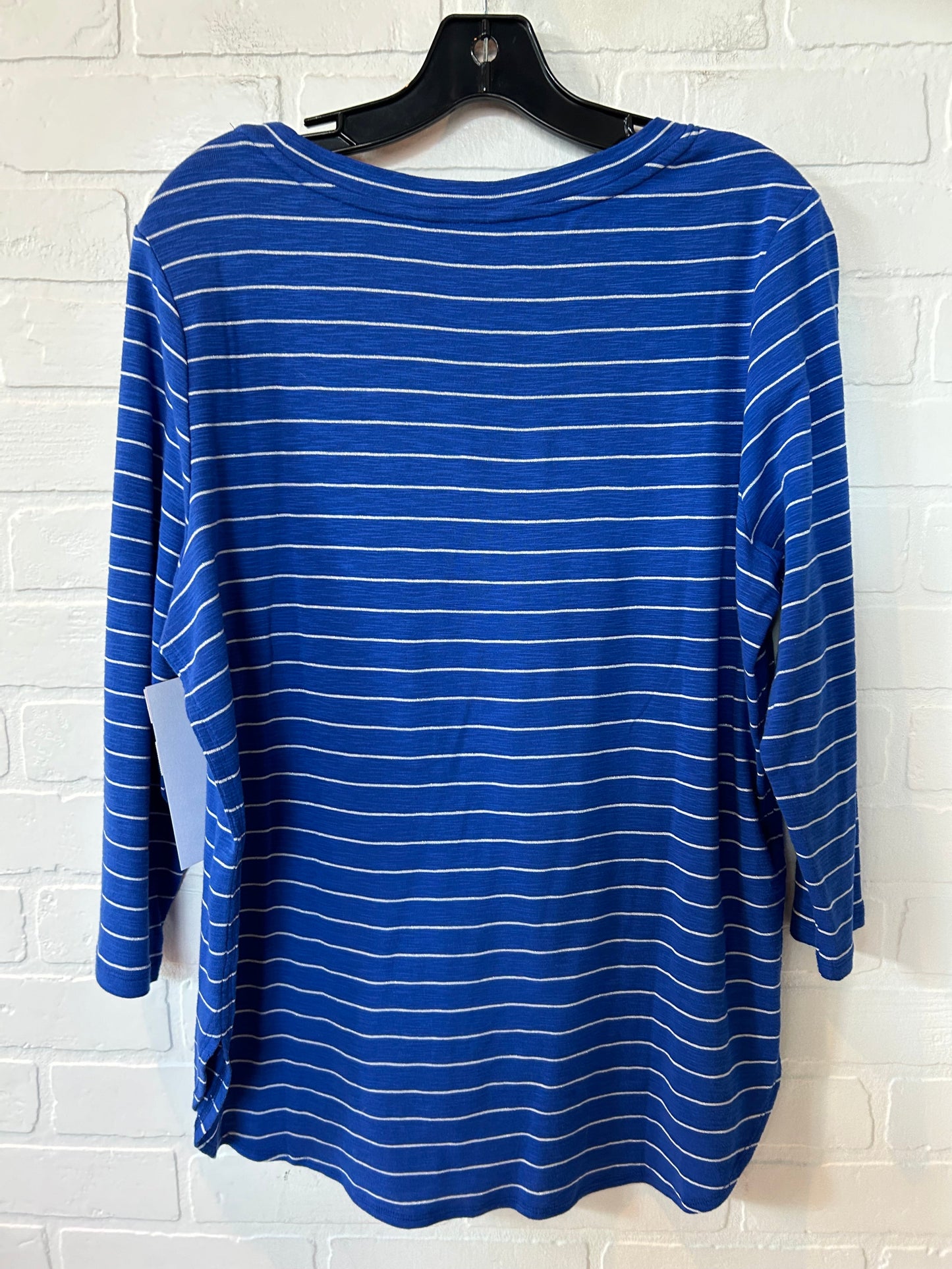 Blue & White Top 3/4 Sleeve Basic Tommy Bahama, Size L