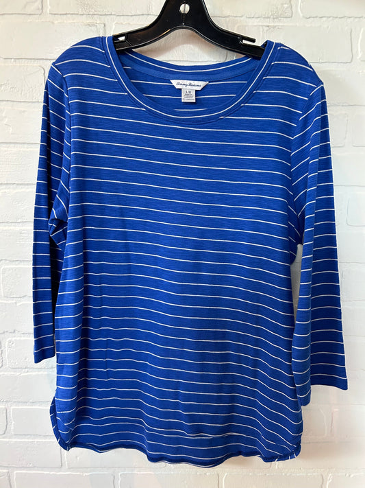 Blue & White Top 3/4 Sleeve Basic Tommy Bahama, Size L