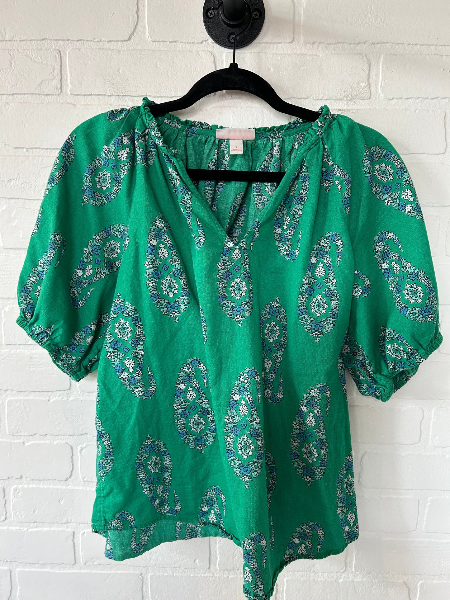 Green Top Short Sleeve Knox Rose, Size S