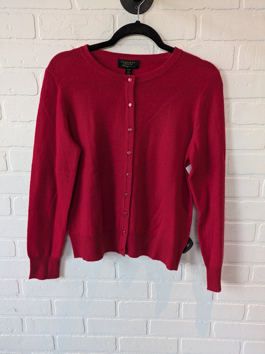 Red Sweater Cardigan Cashmere Charter Club, Size M