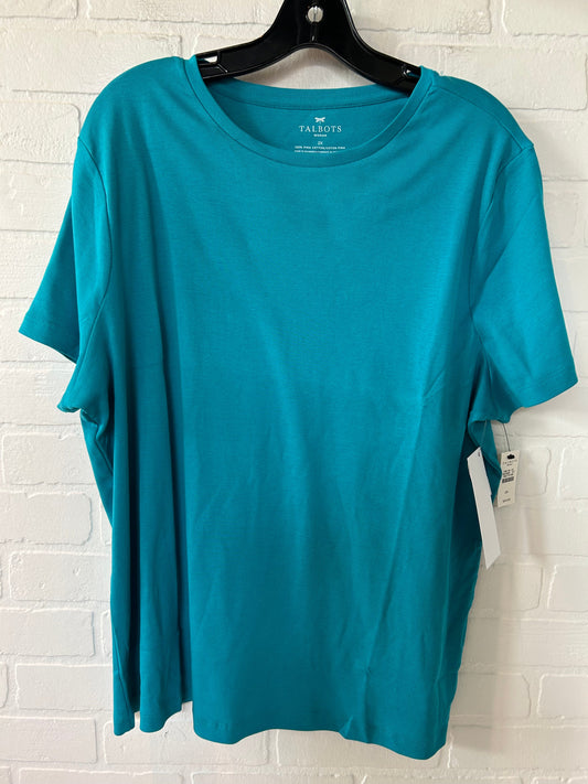 Blue Top Short Sleeve Basic Talbots, Size 2x