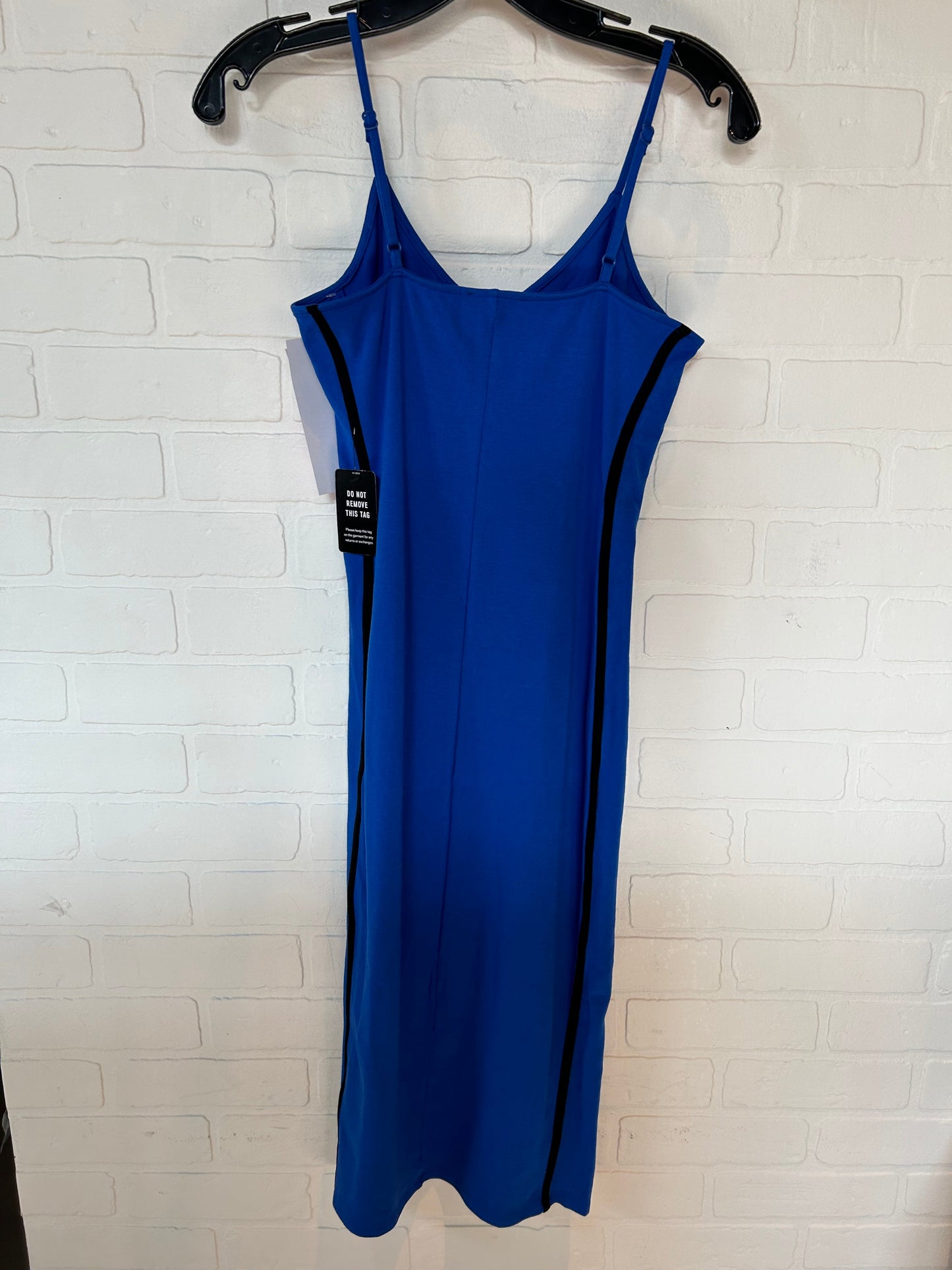 Black & Blue Dress Casual Midi Express, Size Xs