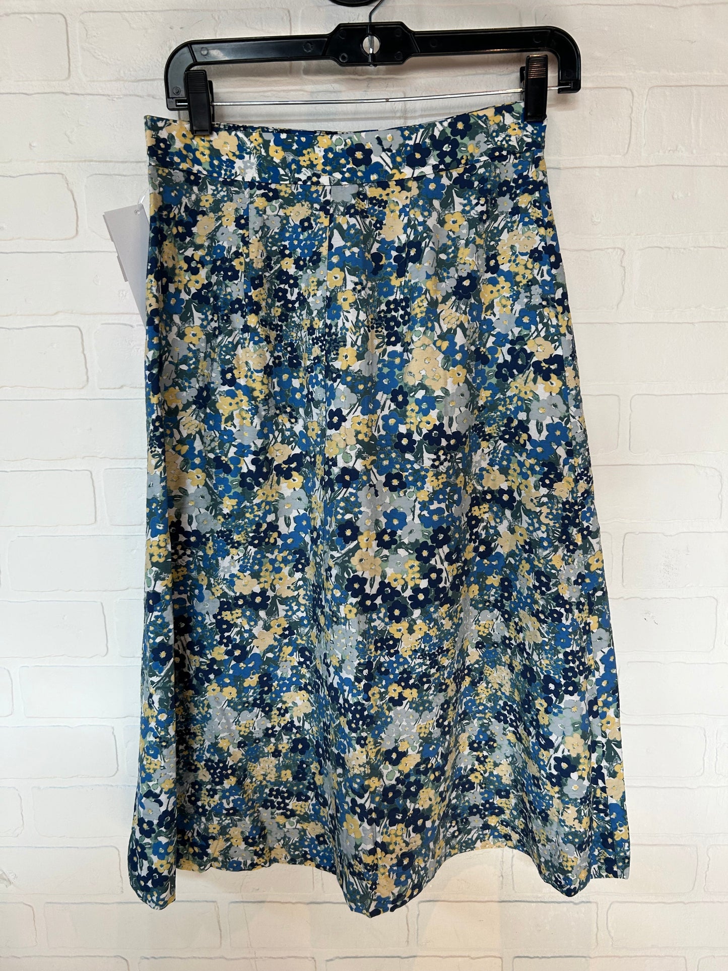 Blue & Yellow Skirt Midi Ann Taylor, Size 0