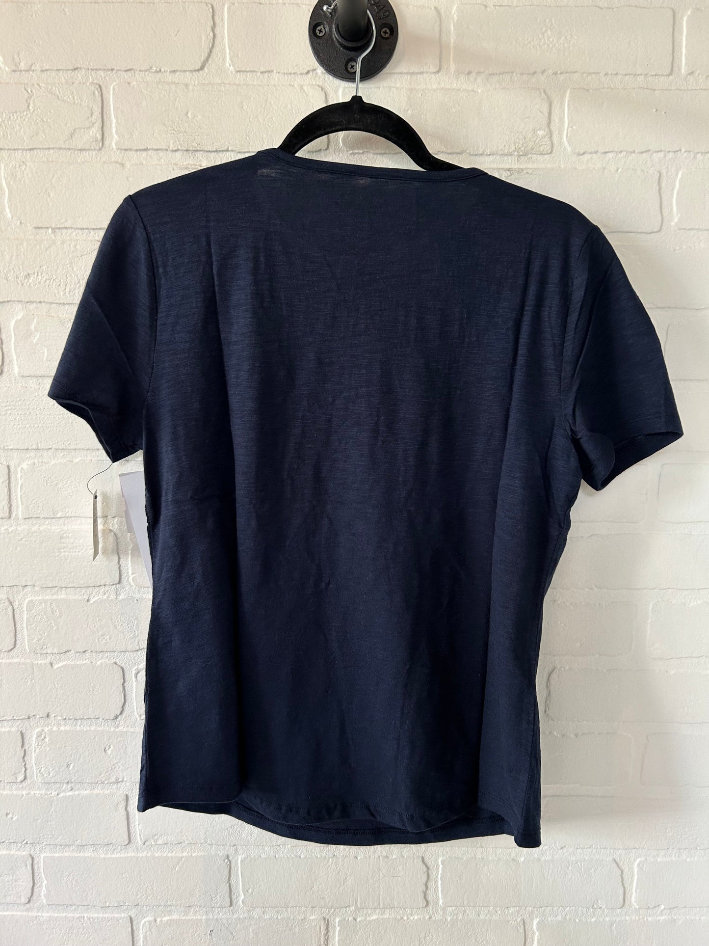 Navy Top Short Sleeve Basic Talbots, Size M