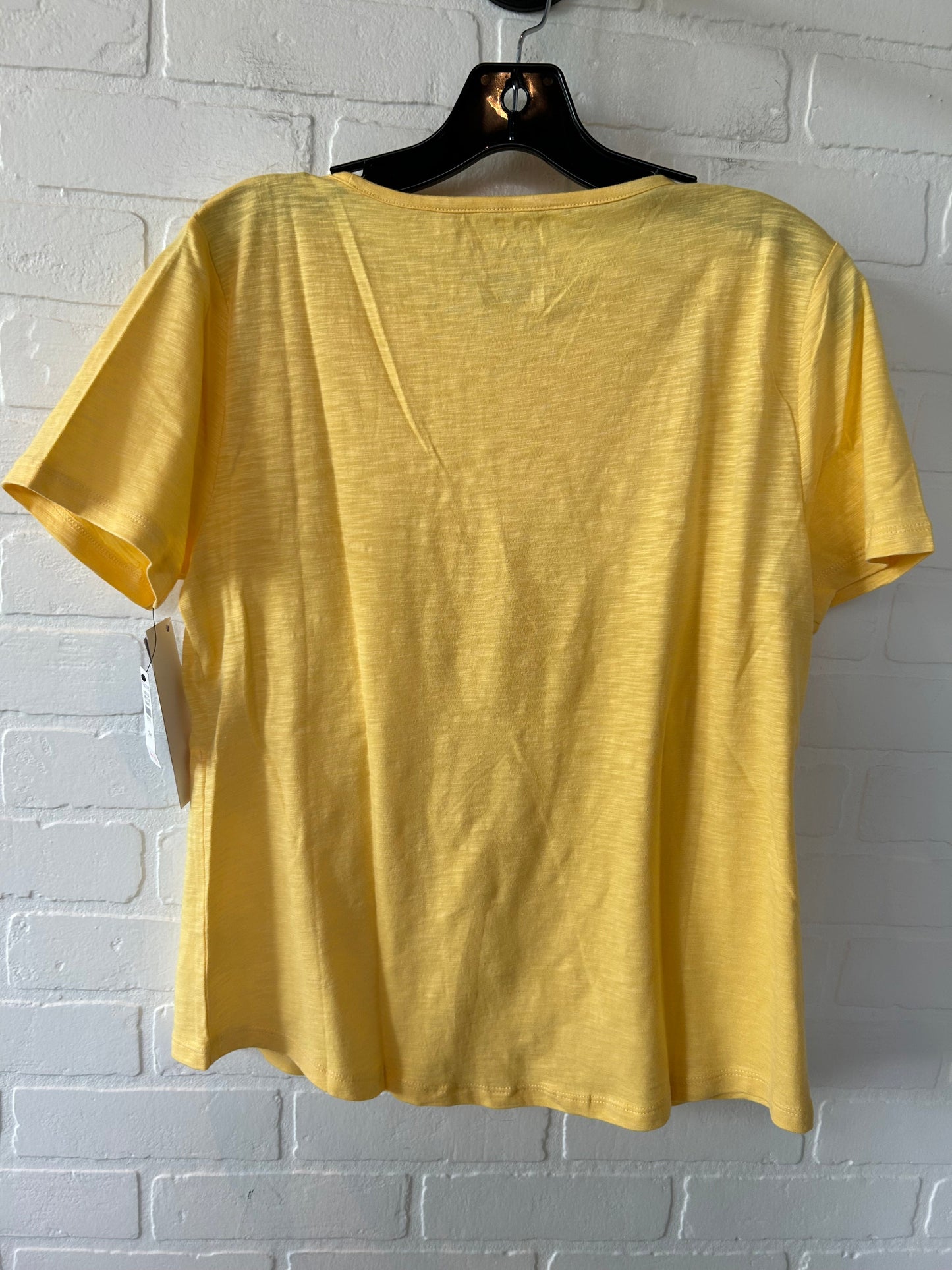 Yellow Top Short Sleeve Basic Talbots, Size M