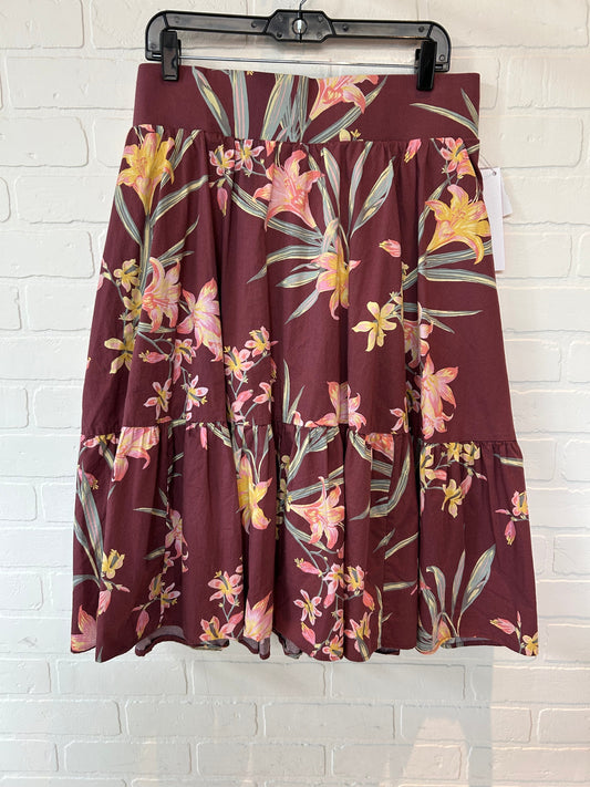 Floral Print Skirt Midi Torrid, Size L
