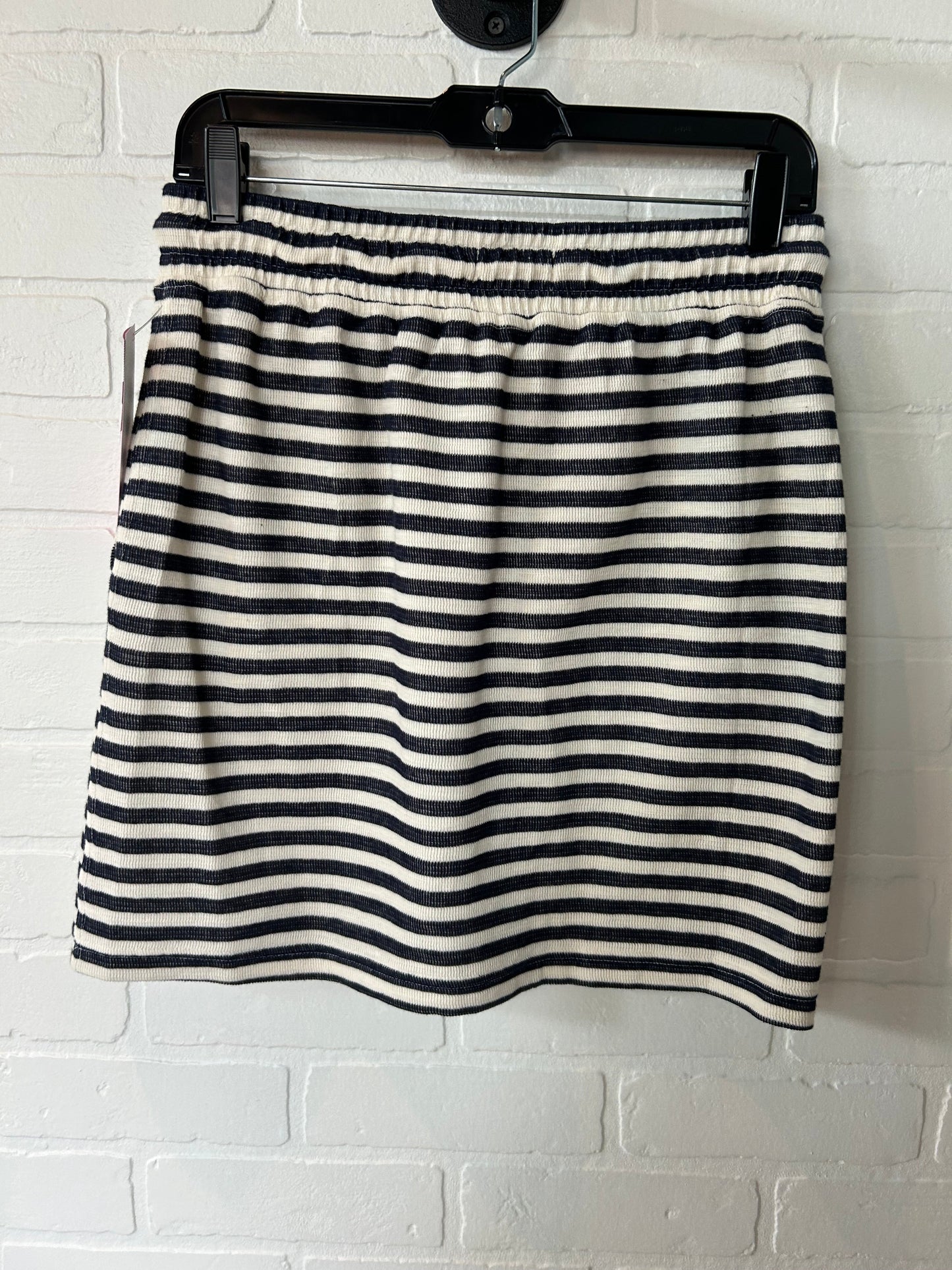 Blue & Cream Skirt Mini & Short Loft, Size 4