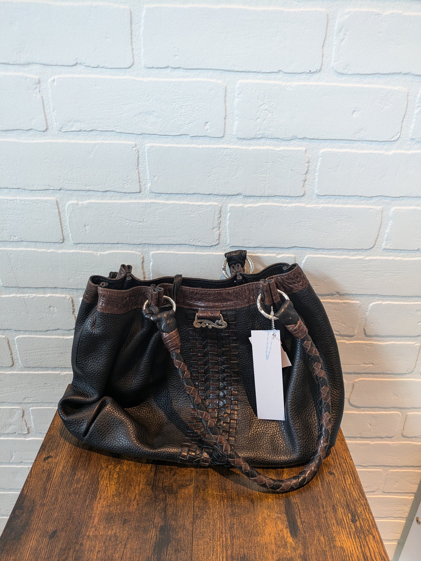 Handbag Leather Brighton, Size Medium
