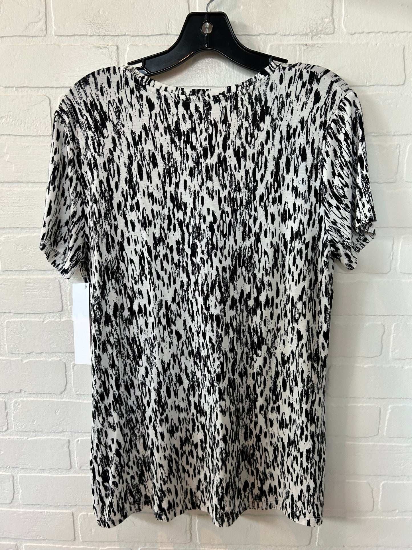 Black & White Top Short Sleeve Basic Nine West, Size M