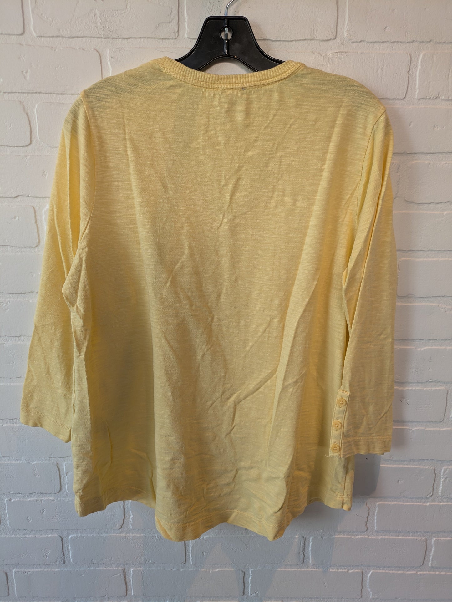 Yellow Top Long Sleeve Chicos, Size L