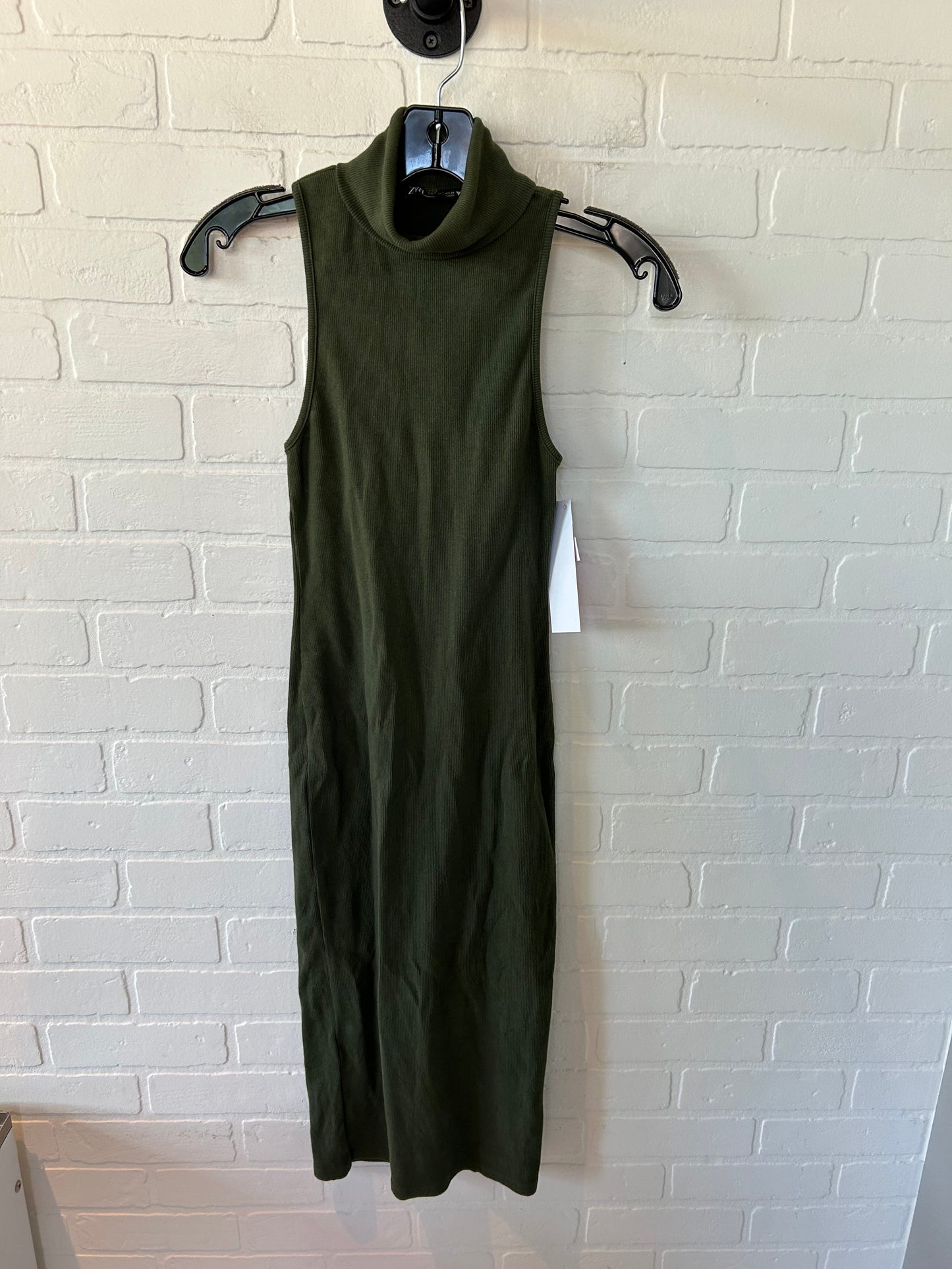 Green Dress Casual Midi Zara, Size S