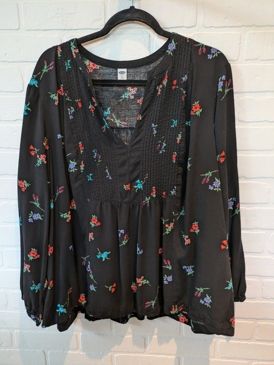 Black Top Long Sleeve Old Navy, Size Xxl