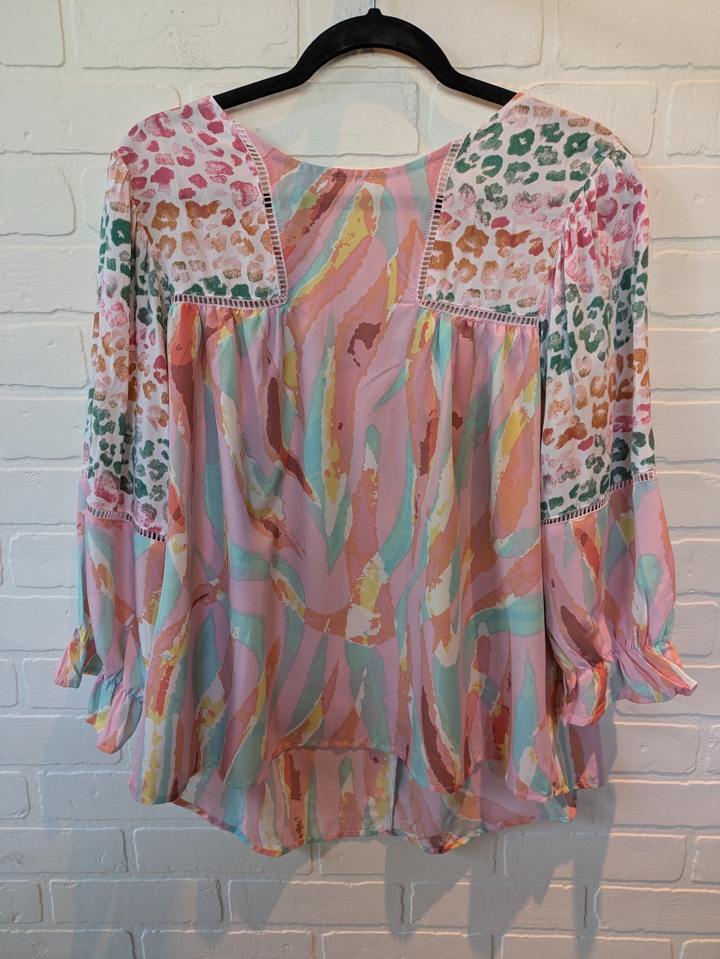 Pink Top 3/4 Sleeve Umgee, Size M