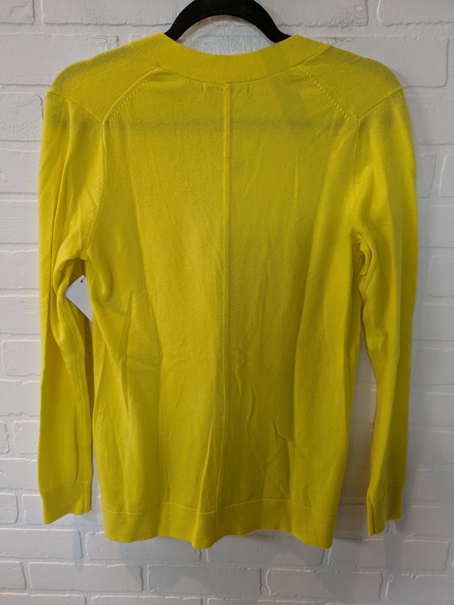 Sweater Cardigan By Gap In Yellow, Size: M