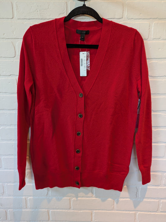 Red Sweater Cardigan J. Crew, Size S