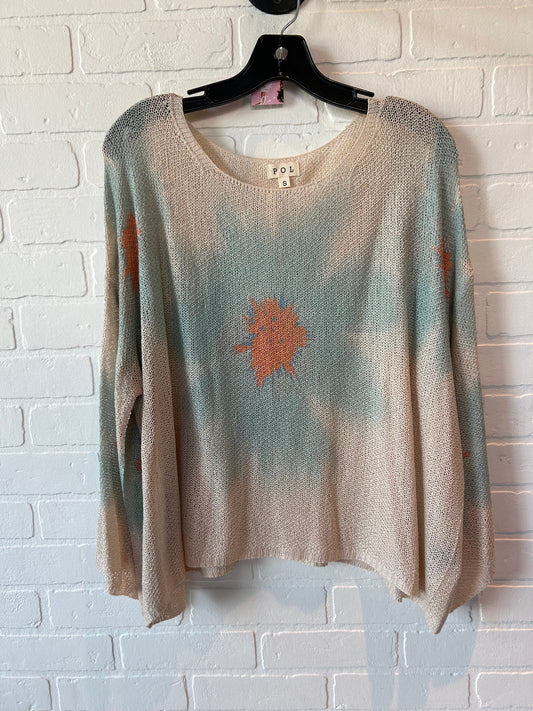 Top Long Sleeve By Pol In Cream & Orange, Size: S