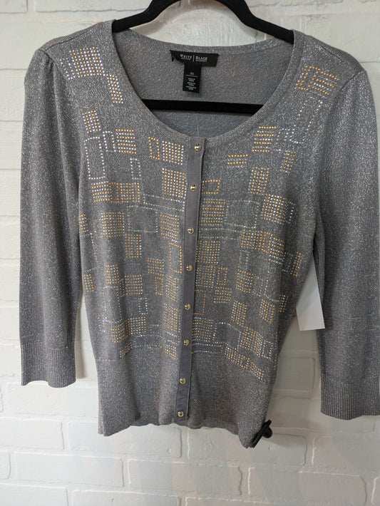 Sweater Cardigan By White House Black Market In Grey, Size: Xs