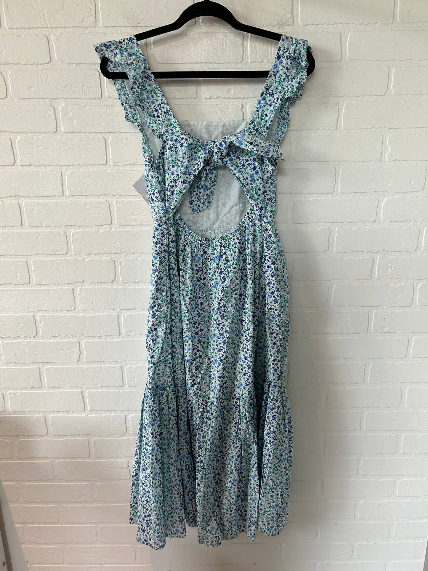 Dress Casual Midi By J. Crew In Blue & White, Size: Xs