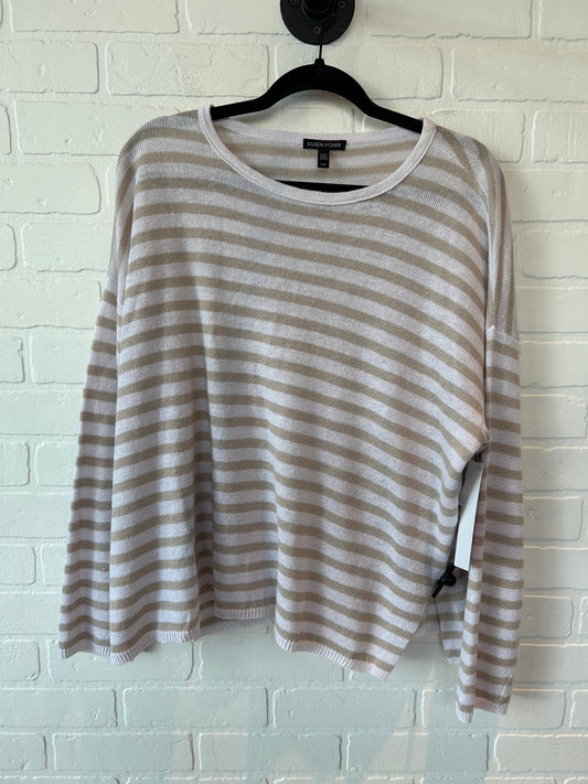 Sweater By Eileen Fisher In Cream & Tan, Size: L