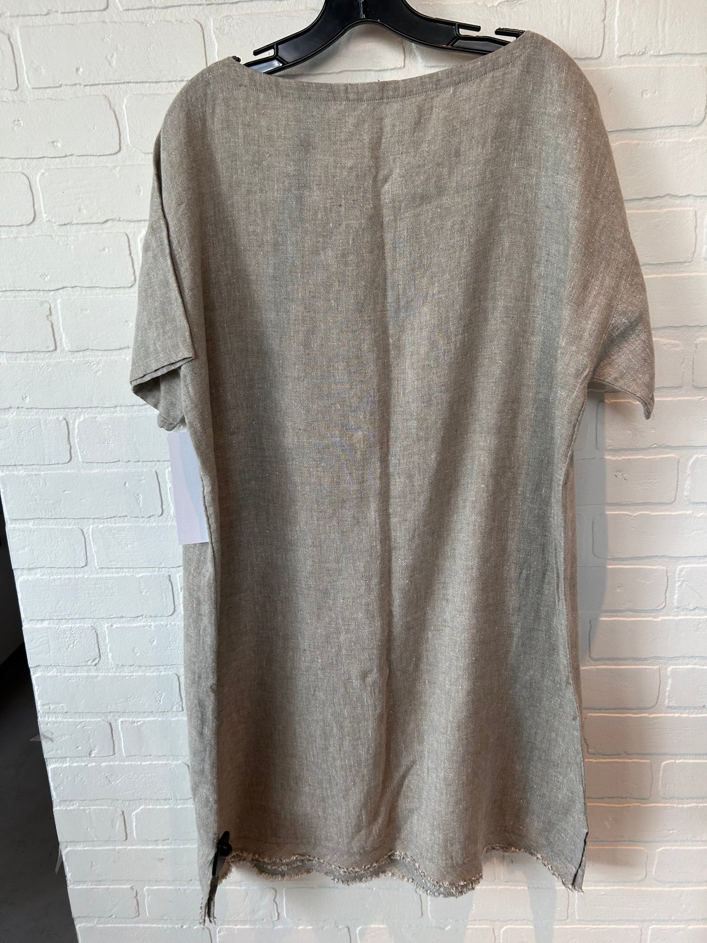 Dress Casual Midi By Eileen Fisher In Tan, Size: L