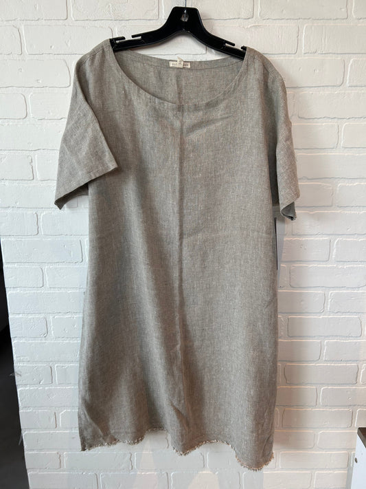 Dress Casual Midi By Eileen Fisher In Tan, Size: L