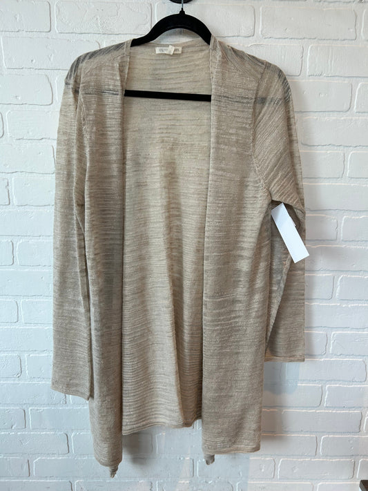 Sweater Cardigan By Eileen Fisher In Beige, Size: L