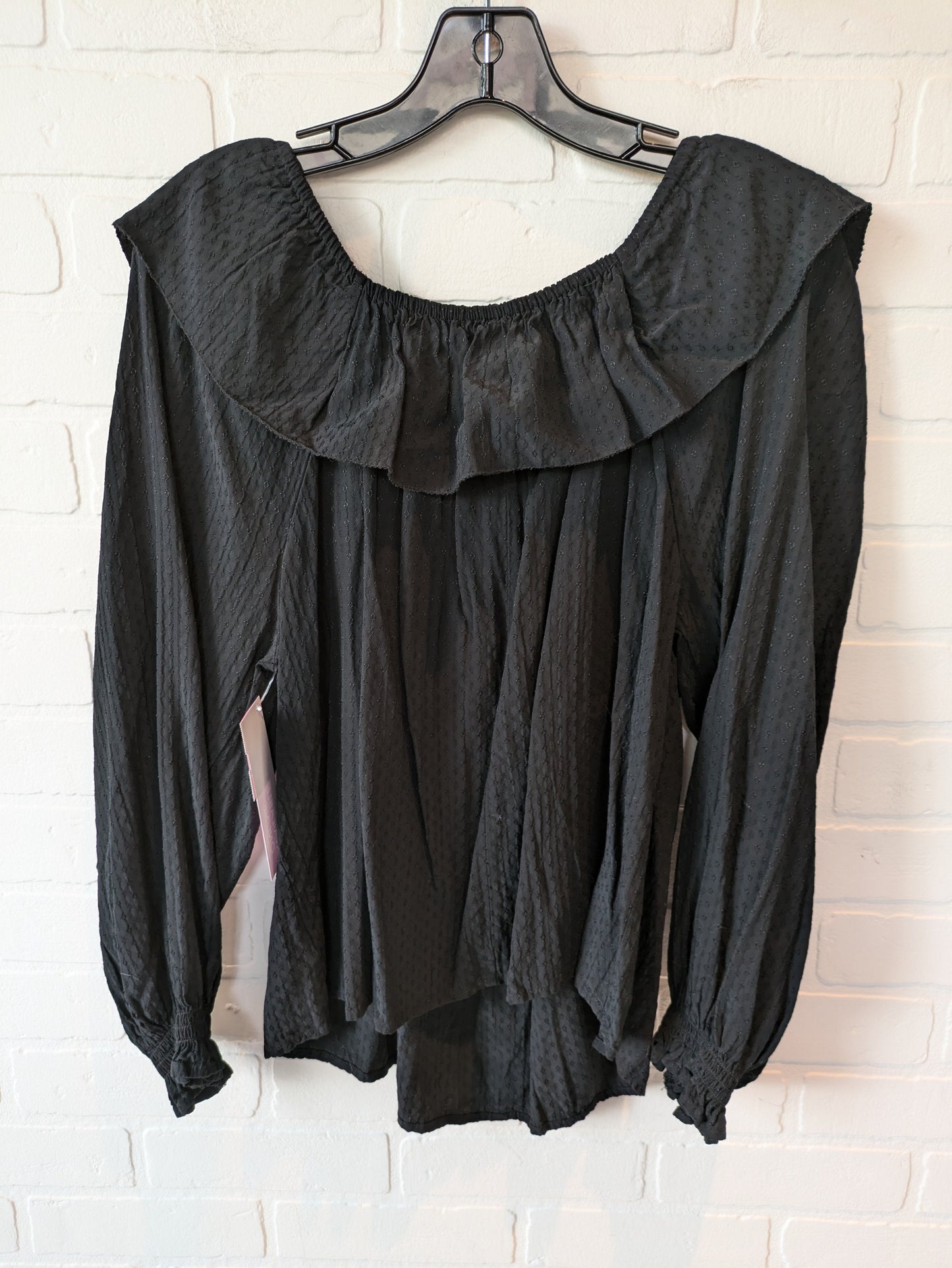 Top Long Sleeve By Knox Rose In Black, Size: M