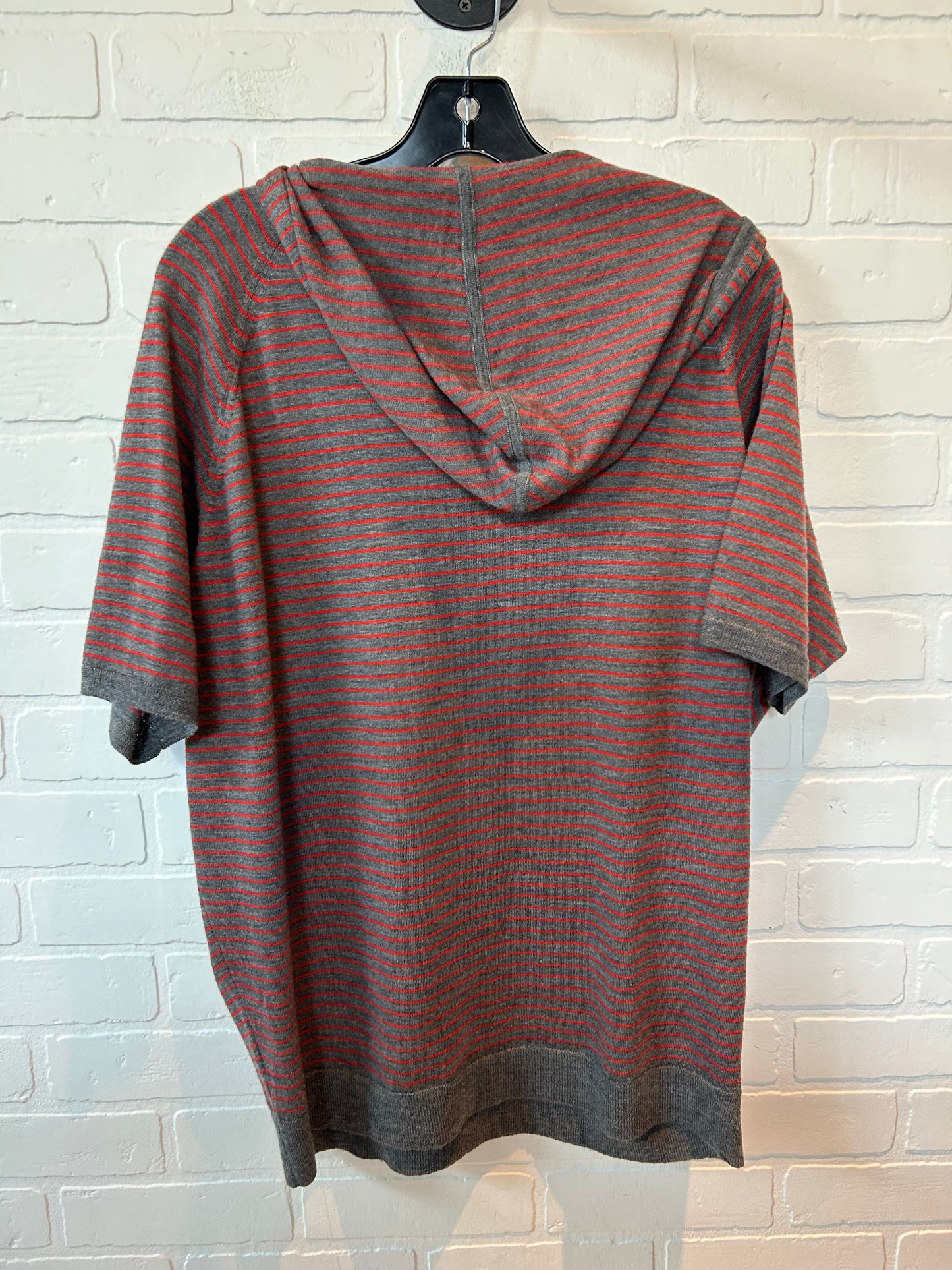 Sweater Short Sleeve By Eileen Fisher In Grey & Red, Size: S