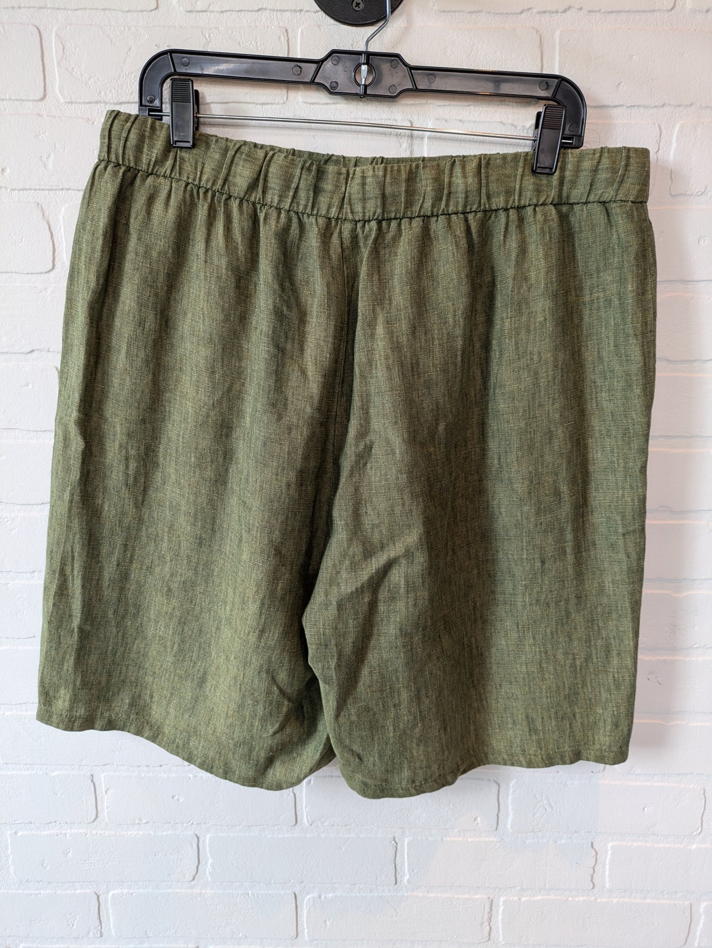 Shorts By Eileen Fisher In Green, Size: 12