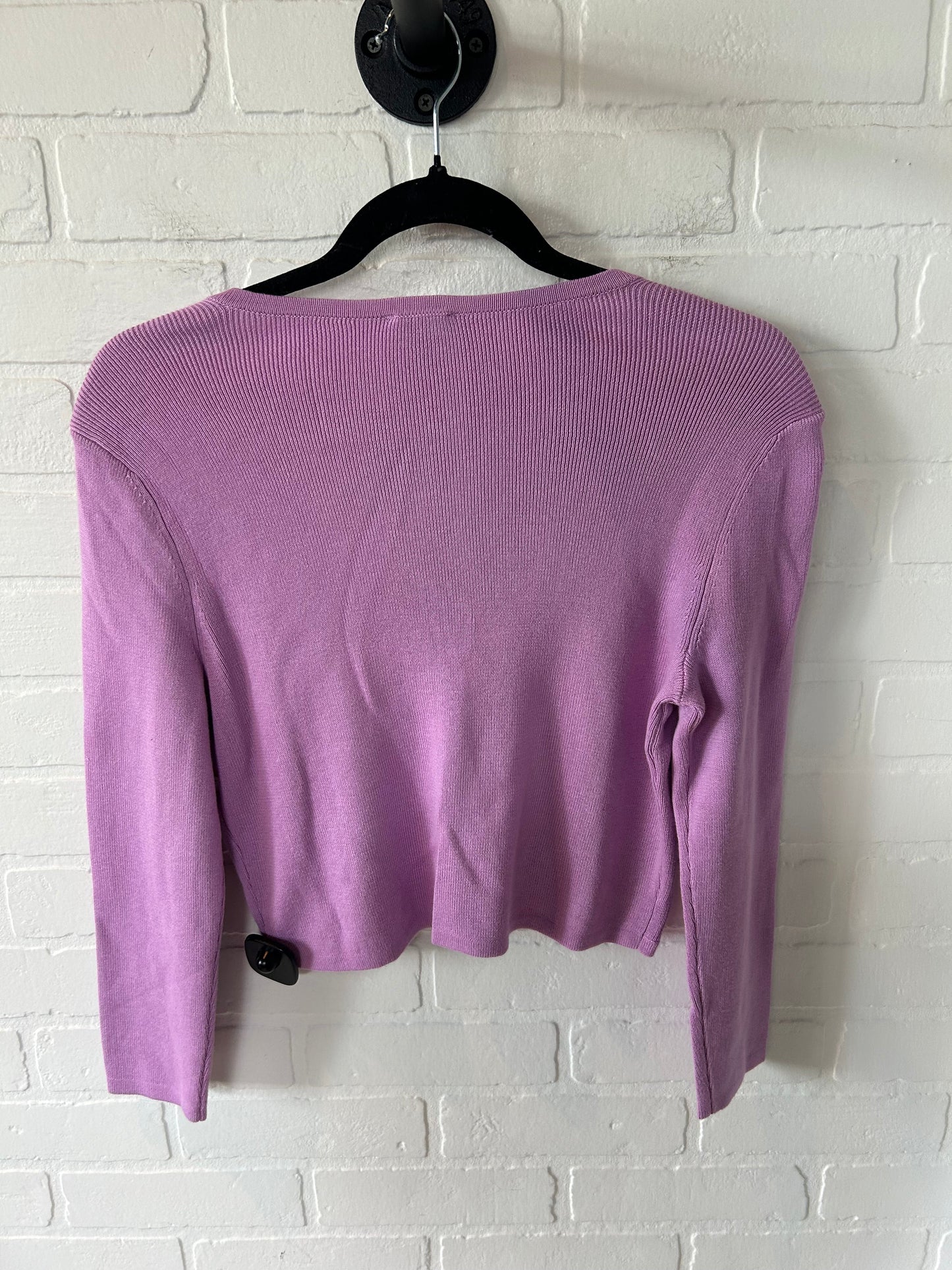 Sweater Cardigan By Talbots In Purple, Size: S