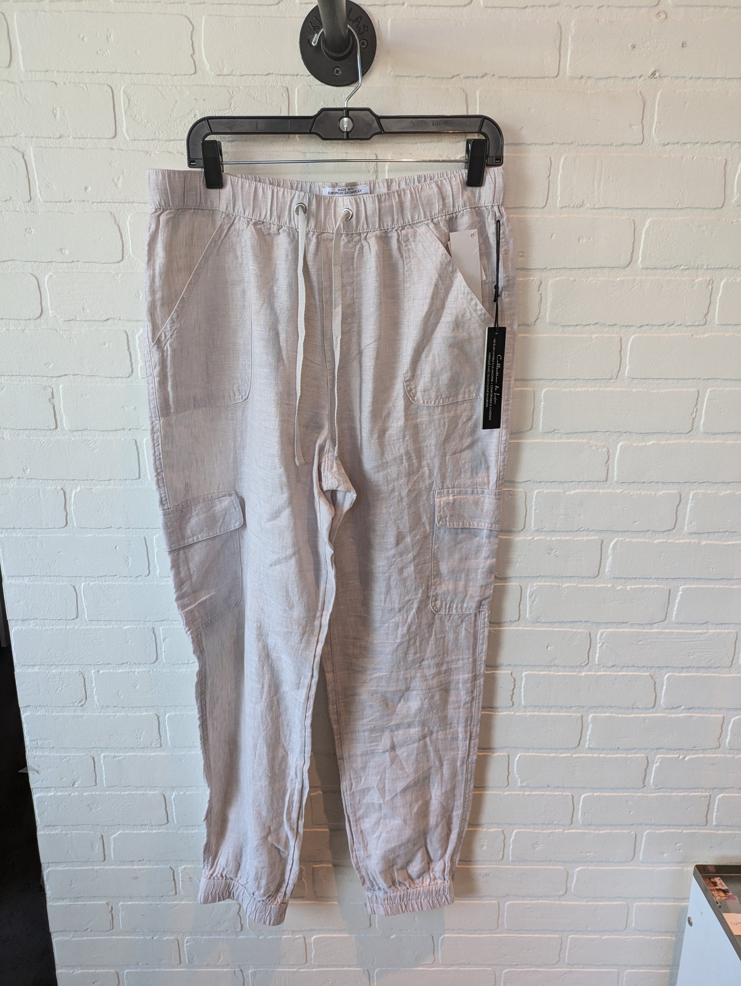 Pants Linen By Nicole Miller In Beige, Size: 12