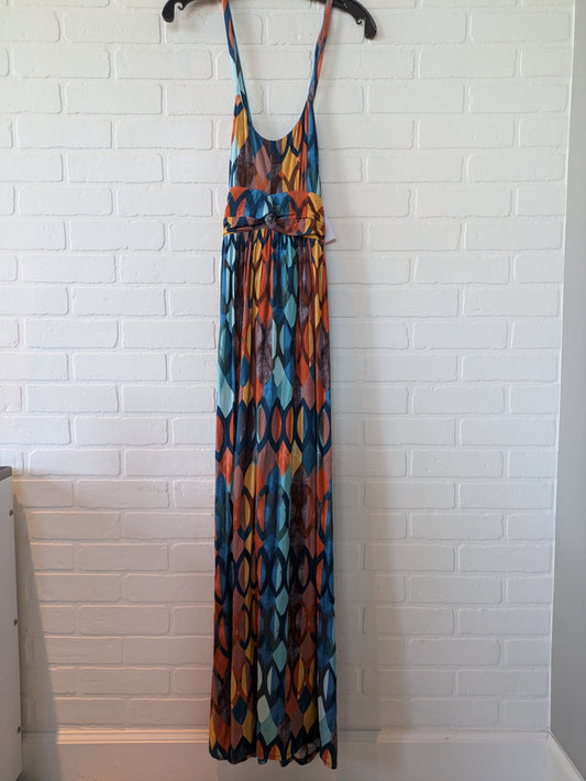 Dress Casual Maxi By Maeve In Blue & Orange, Size: M