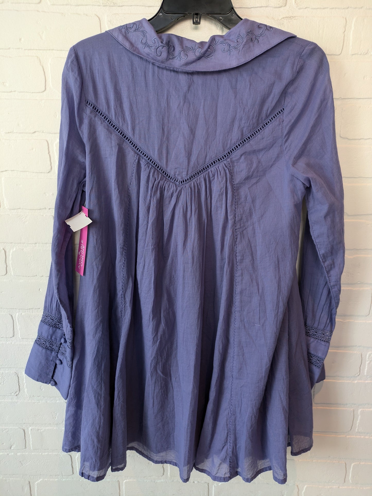 Tunic Long Sleeve By Free People In Purple, Size: Xs