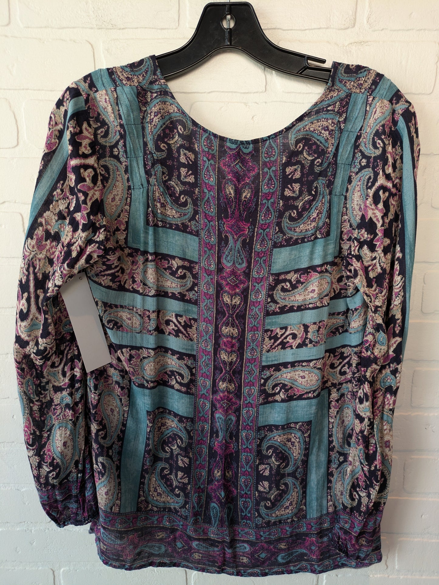 Top Long Sleeve By Lucky Brand In Blue & Purple, Size: S