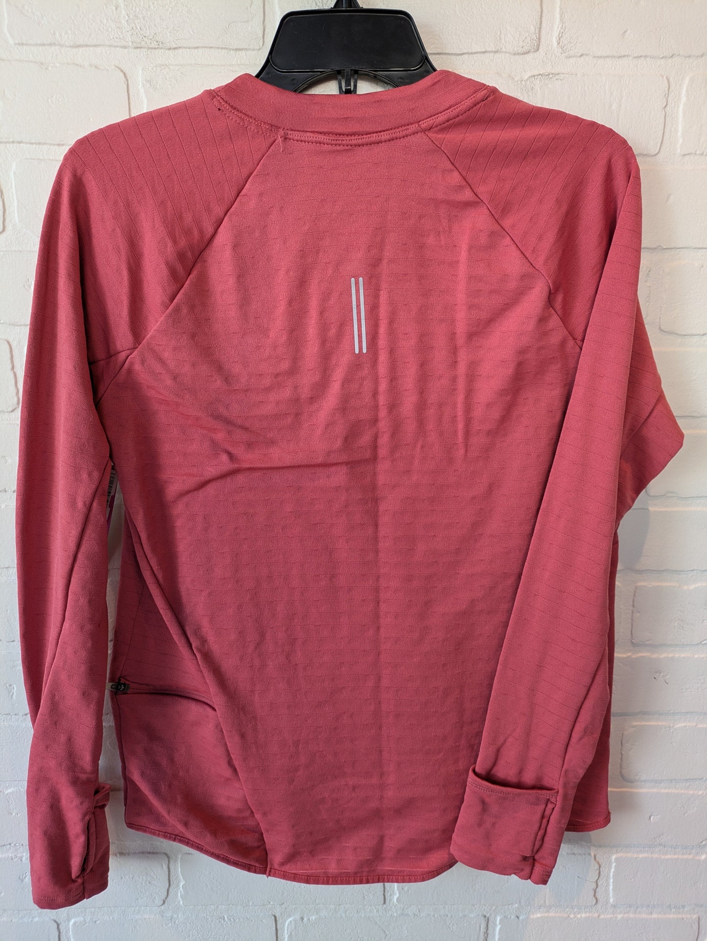 Athletic Top Long Sleeve Crewneck By Nike Apparel In Coral, Size: S