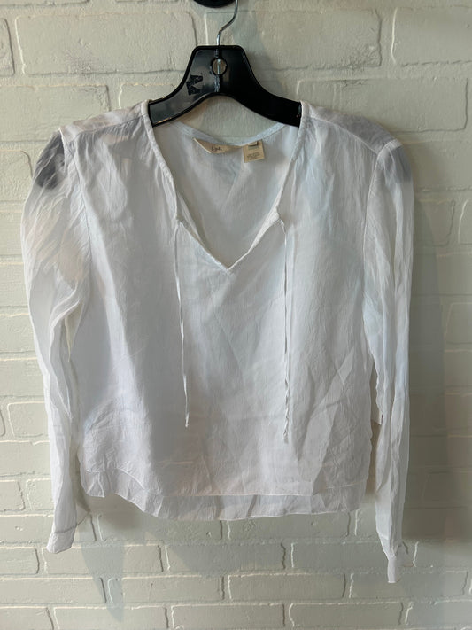 Top Long Sleeve By J. Jill In White, Size: Xs