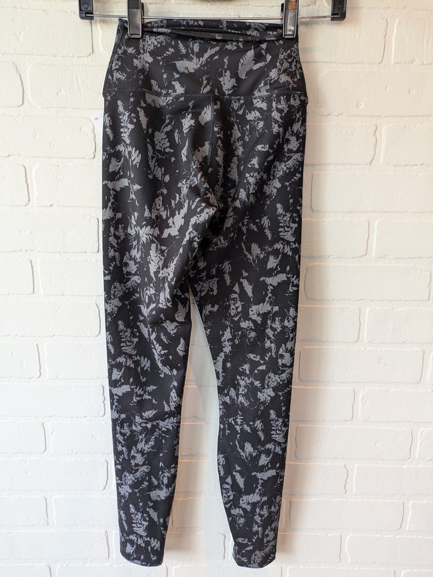 Athletic Leggings By Nike Apparel In Black & Grey, Size: 0